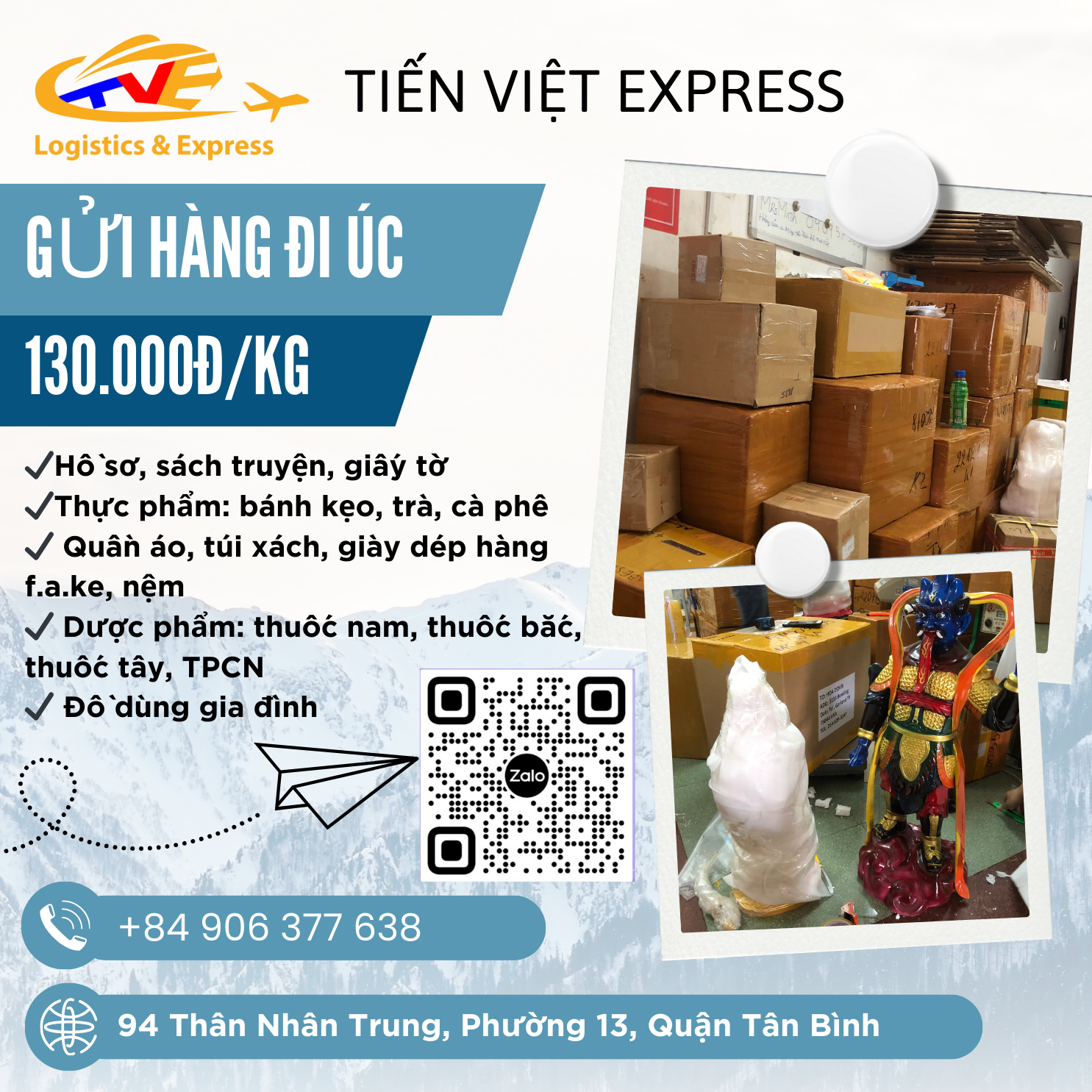 Gửi hàng đi Mỹ, Canada giá rẻ